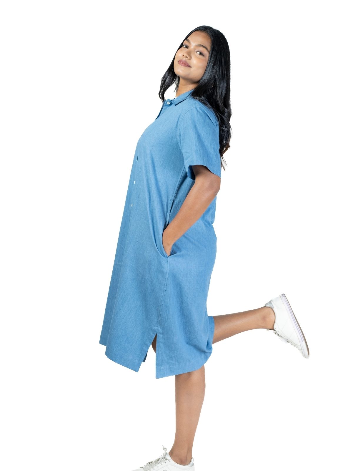 Stylish Chambray shirt dress