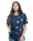 Blue Patchwork T-Shirt