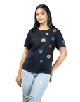 Black Patchwork T-Shirt
