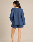 Chambray Tourag Bee Top