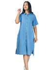 Chambray shirt dress