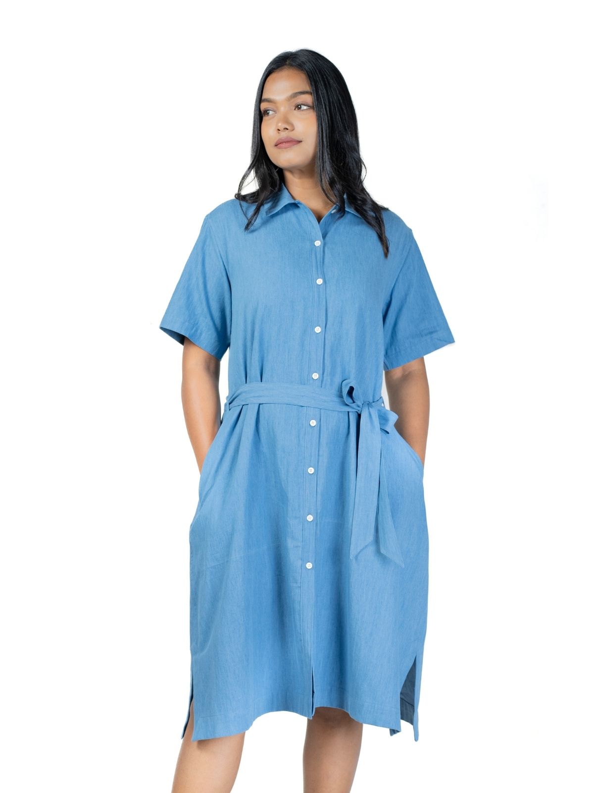 Women Chambray shirt dress
