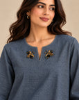 Chambray Tourag Bee Top