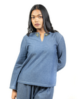 Chambray Tourag Bee Top