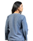 Chambray Tourag Bee Top