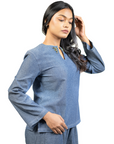 Chambray Tourag Bee Top