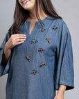 Chambray Tourag Bee Dress